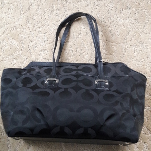 Coach Handbags - Coach Black Canvas Shoulder bag